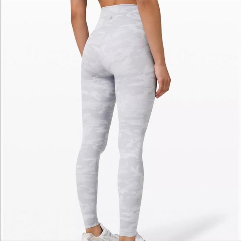 Lululemon Wunder Under Leggings HR 28" Incognito Camo Alpine Starlight NWT 10